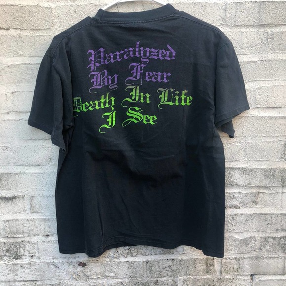 vintage 1991 TESTAMENT Band single stitch double sided graphic tee shirt LARGE - Picture 4 of 4